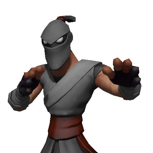 Shin fast mobility, ninja playable character with katana and shurikens